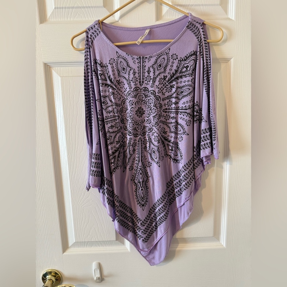Earthbound Purple Poncho Top